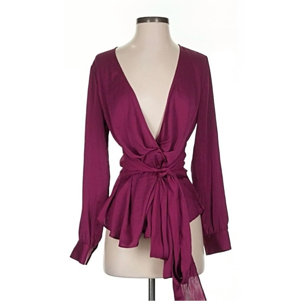 Moulinette Soeurs by Anthropologie Magenta Blouse